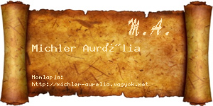Michler Aurélia névjegykártya